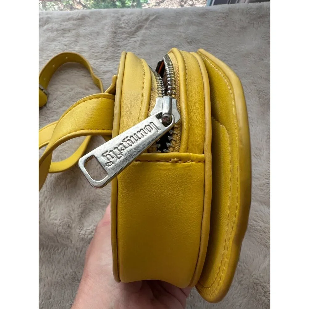 Disney Pixar Wall-E Loungefly Belt Bag Yellow Faux Leather Adjustable Strap